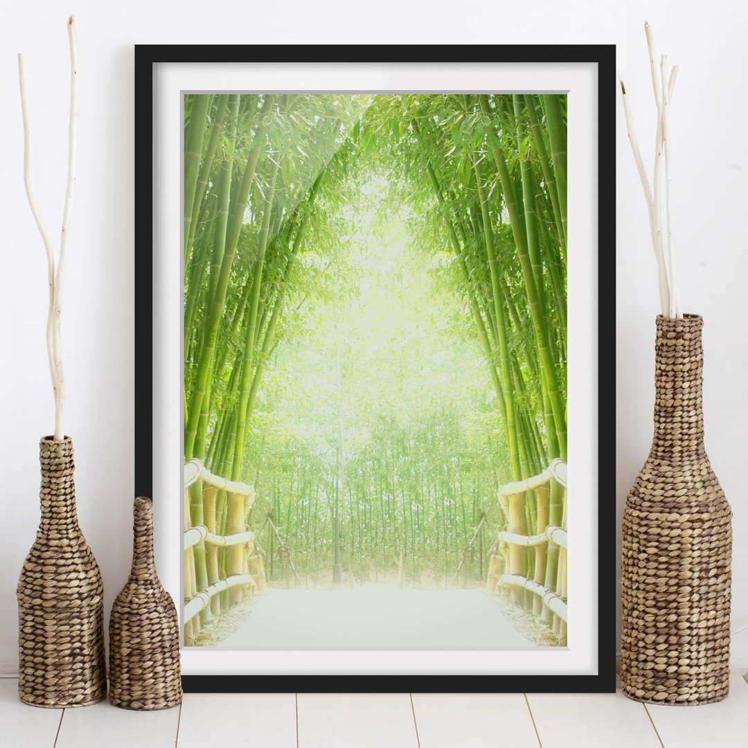 Gerahmter Fotodruck Bamboo Path