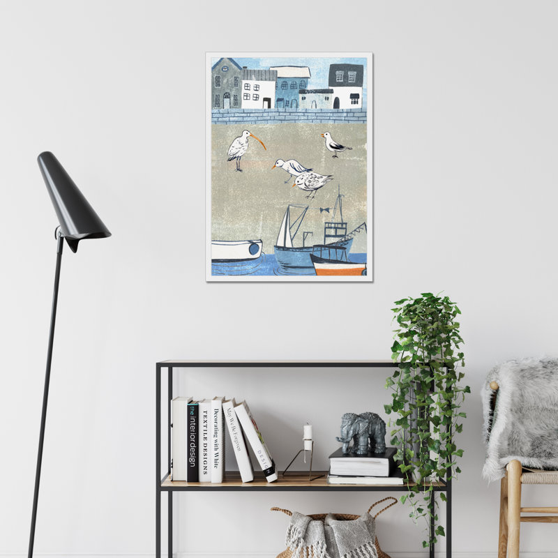 Sailors Rest II by Melissa Wang - Painting, 50cm H x 34cm W, White Framed Paper Print