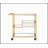 Adamsen Mirrored & Champagne Finish Serving Cart with Wine Bottle and Stemware Racks, Perfect for Entertaining and Elegant Storage.