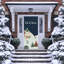 Bannière de porte de Noël 36 po x 80 po Let It Snow