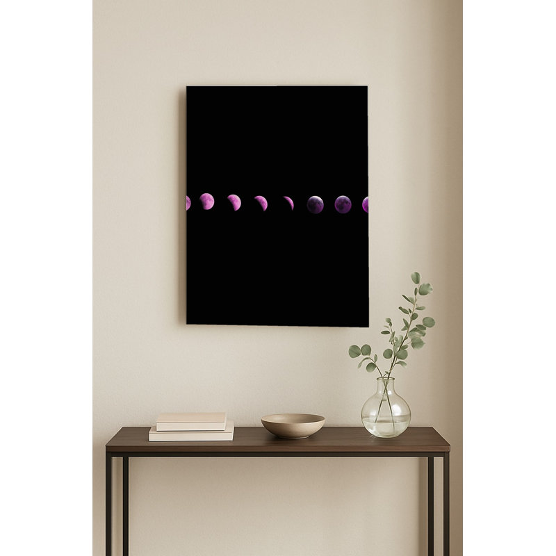 Phases de l'éclipse lunaire — Portrait en métal, 14" H x 11" W