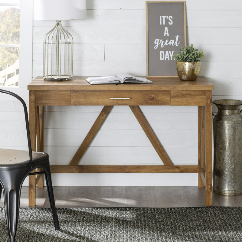 Spiro 46" A-Frame Desk, Barnwood