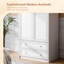 Armoire-penderie blanche 72 po avec 2 portes et 2 tiroirs