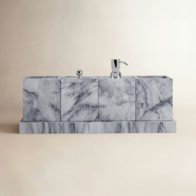 Graciela Marble Bathroom Accessory Set