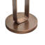 Plateau en métal 15,71 po, bronze antique, table d'appoint ronde, piédestal unique, ovale ouvert