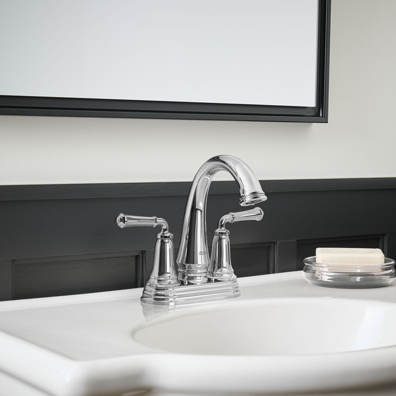 Delancey 2-handle Bathroom Faucet with Drain Assembly, Polished Chrome, Without Hot/Cold Indicator