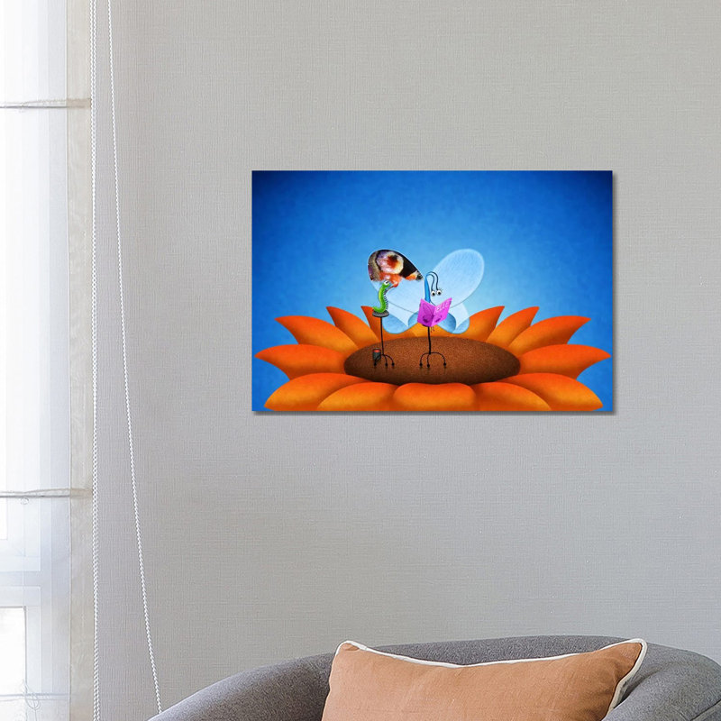Butterfly Makeup by Unknown Artist - Wrapped Canvas Painting, 66.04 cm H x 45.72 cm W x 1.91 cm D