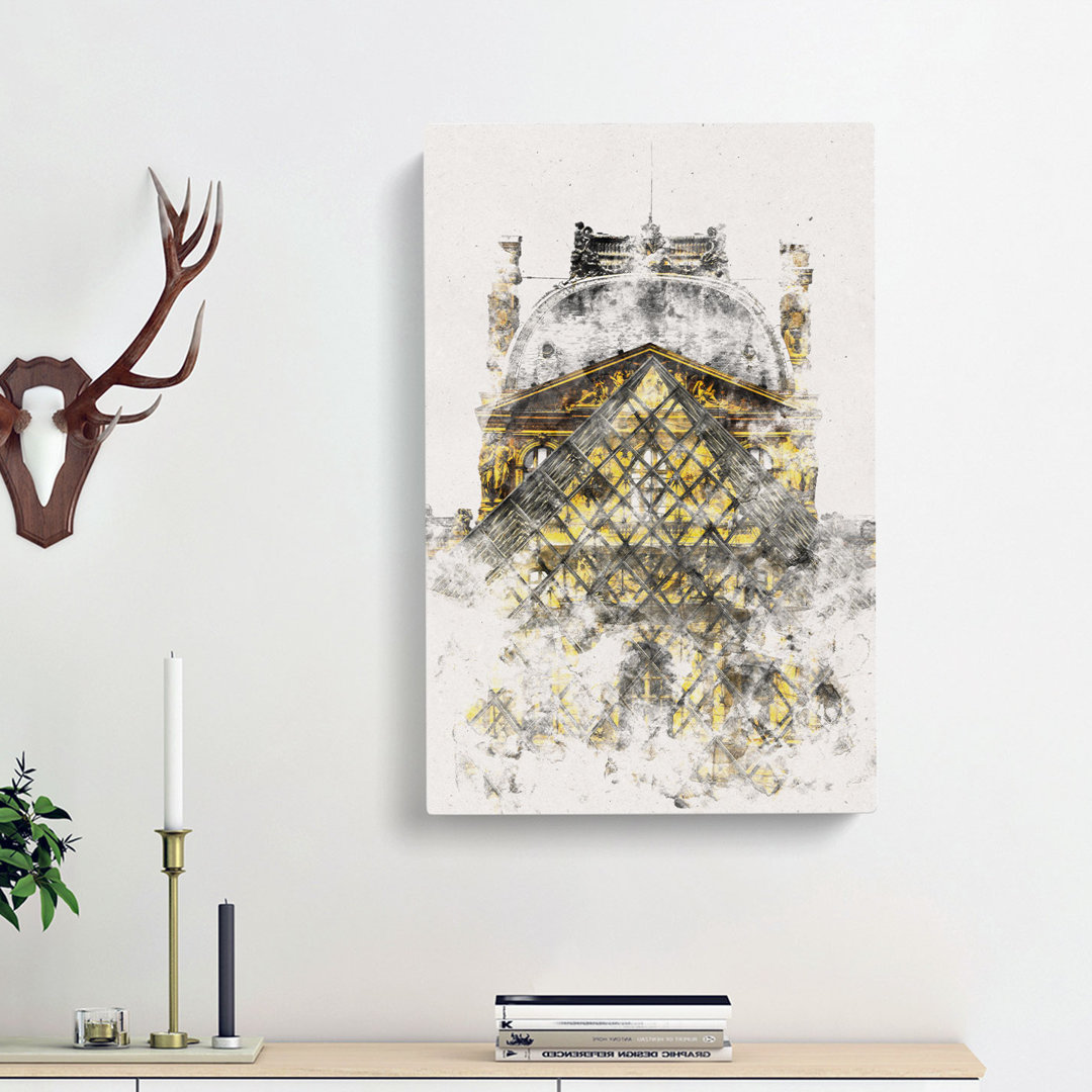 Louvre Museum In Paris France - Wrapped Canvas