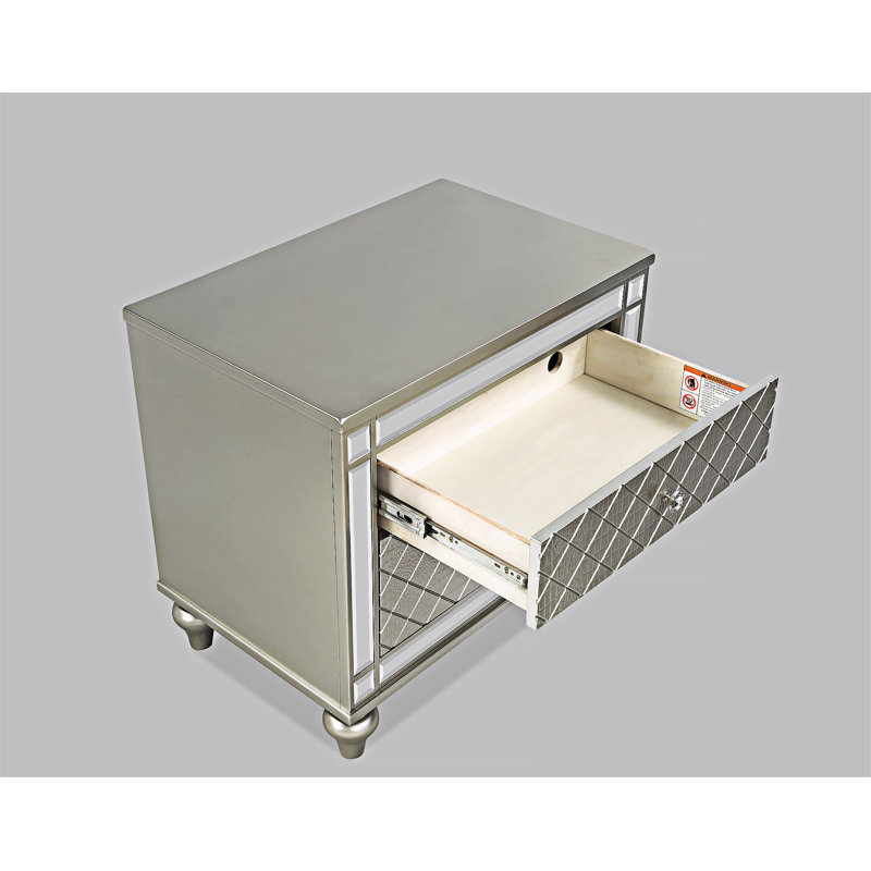 Nightstand Bedside Table With Drawers