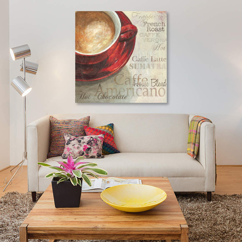 «Latte», impression sur toile, H 12 po x l 12 po x P 0,75 po, Pas de tapis, Toile tendue