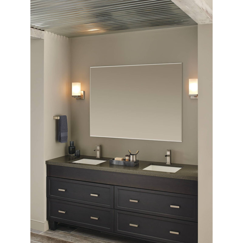90 Degree 1-Light Bath Sconce, Brushed Nickel, 1
