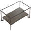 Rocco Glass Cocktail Table