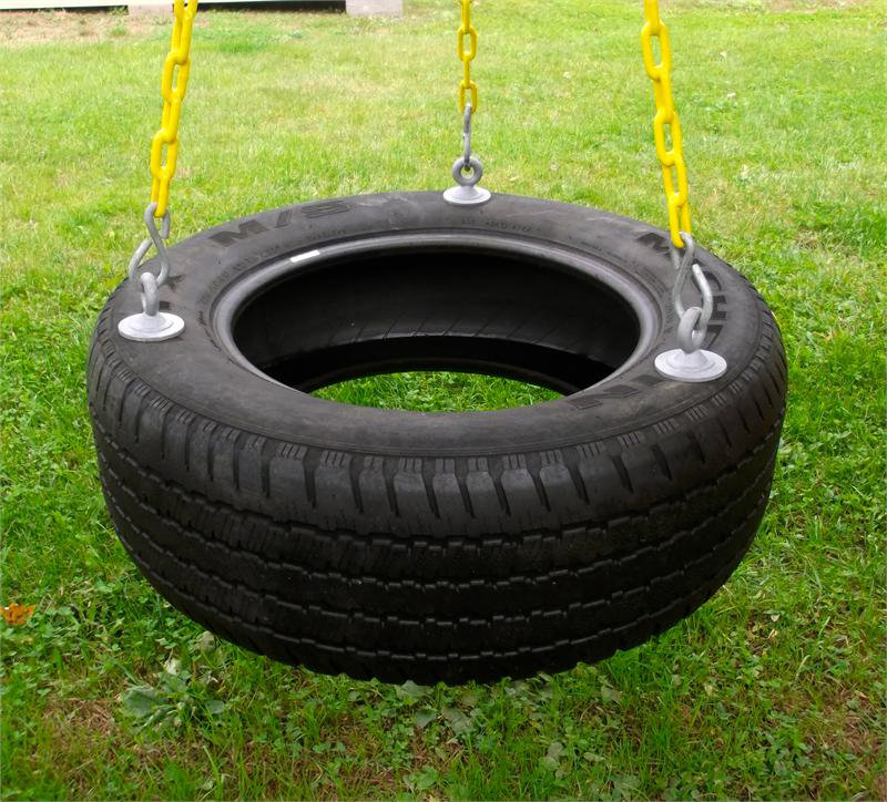 Tire Swing with Chains and Hooks