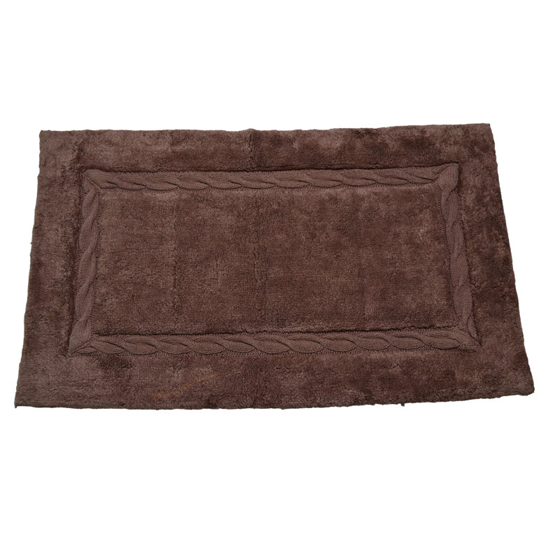Cotton Bath Rug, Chocolate, 21"W x 34"L