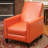 Recliner Push Back Chair For Elegant Home Décor Orange