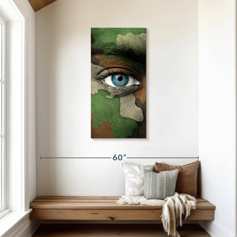 Military Face Camouflage, 42" H x 21" W