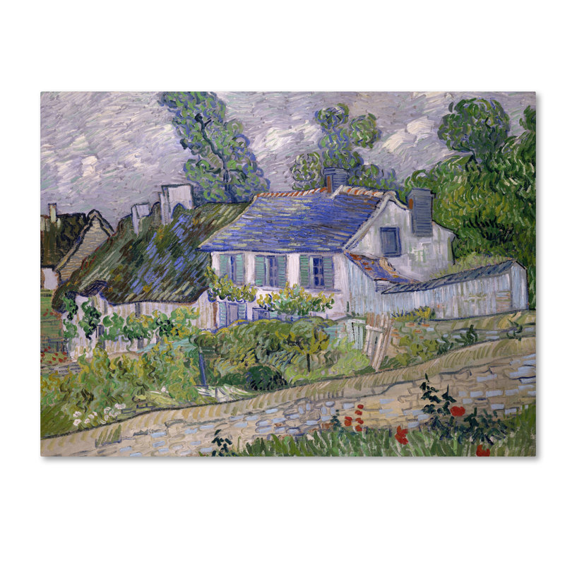 «House At Auvers», reproduction sur toile tendue, H 18 po x l 24 po