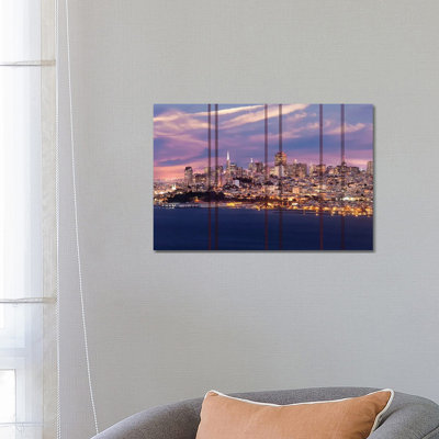 San Francisco Evening Skyline by Melanie Viola - Wrapped Canvas Print