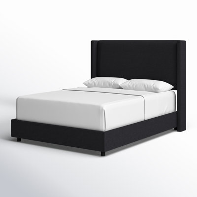 Hanson Upholstered Wingback Bed
