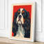 Spaniel in Red Japandi - Wrapped Canvas-504224512-504224518