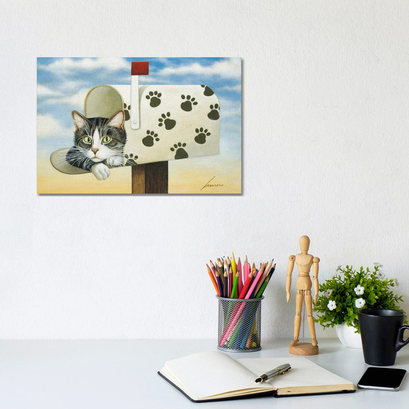 Toulouse Largent Mailbox by Lowell Herrero - Wrapped Canvas Painting, 20.32 cm H x 30.48 cm W