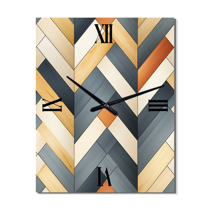 Janovia - Horloge murale moderne géométrique, Moyen