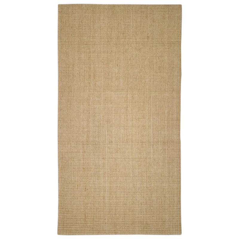 August Grove Rug Natural Sisal Brown, Rectangle 80 x 150cm