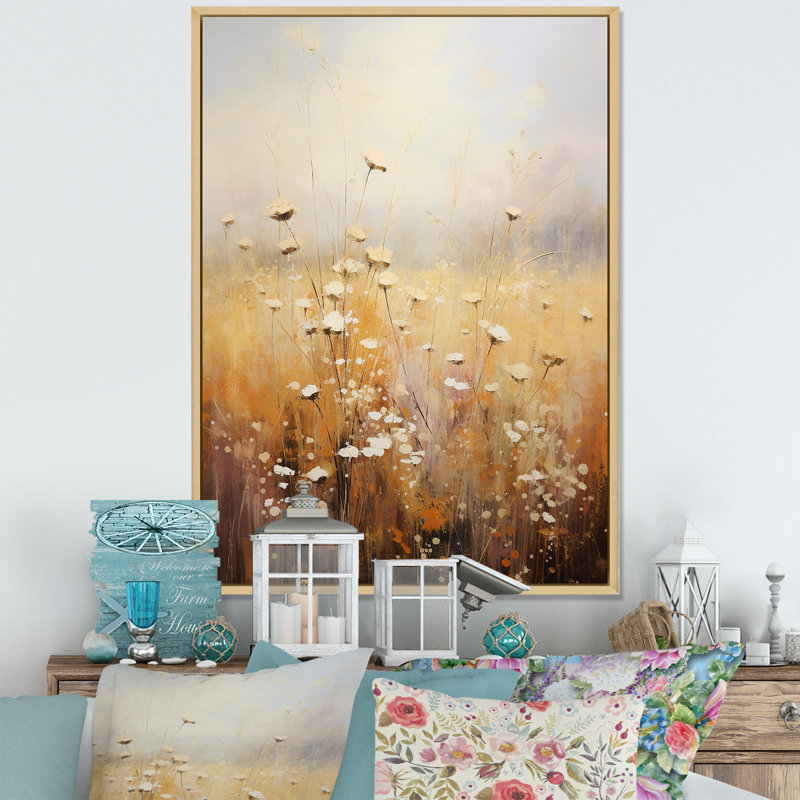 «Meadow Of Dreams II» sur toile, H 44 po x l 34 po x P 1,5 po, Cadre naturel flottant