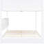 Lit superposé avec et rangement, grand au-dessus du grand lit, lit blanc, rangement de construction fiable-519988176