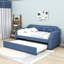 Lit de jour simple en lin rembourré avec lit gigogne simple-1331422446