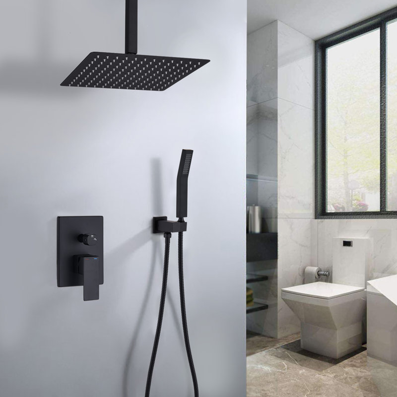 12 inch Square Complete Shower System With Rough-In Valve