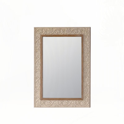 Vintage Carved Pattern Rectangular Wall Mirror