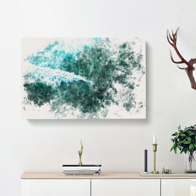 Surfers In The Ocean - Wrapped Canvas Print
