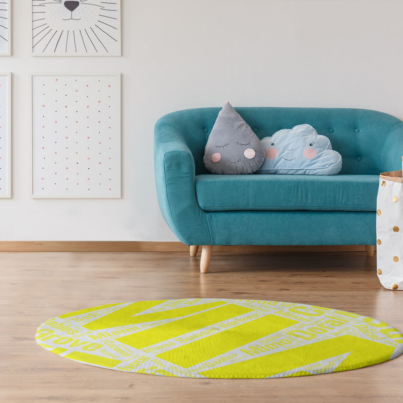 Chenille Indoor Rug, Round 5'
