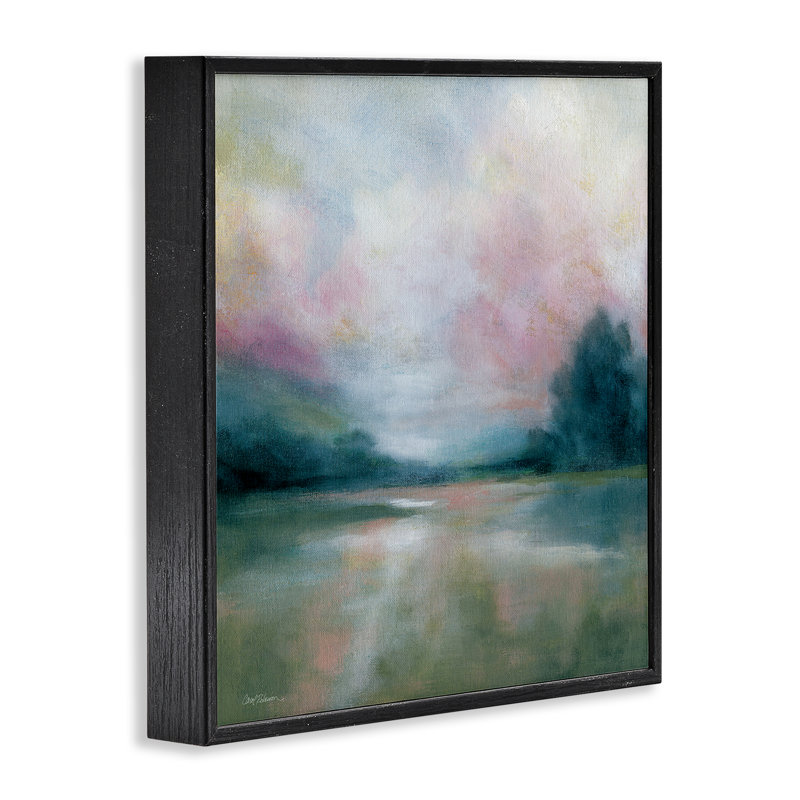 «Morning On The River», estampe numérique, design par Carol Robinson, H 17 po x l 17 po, Giclée encadrée noir minuit