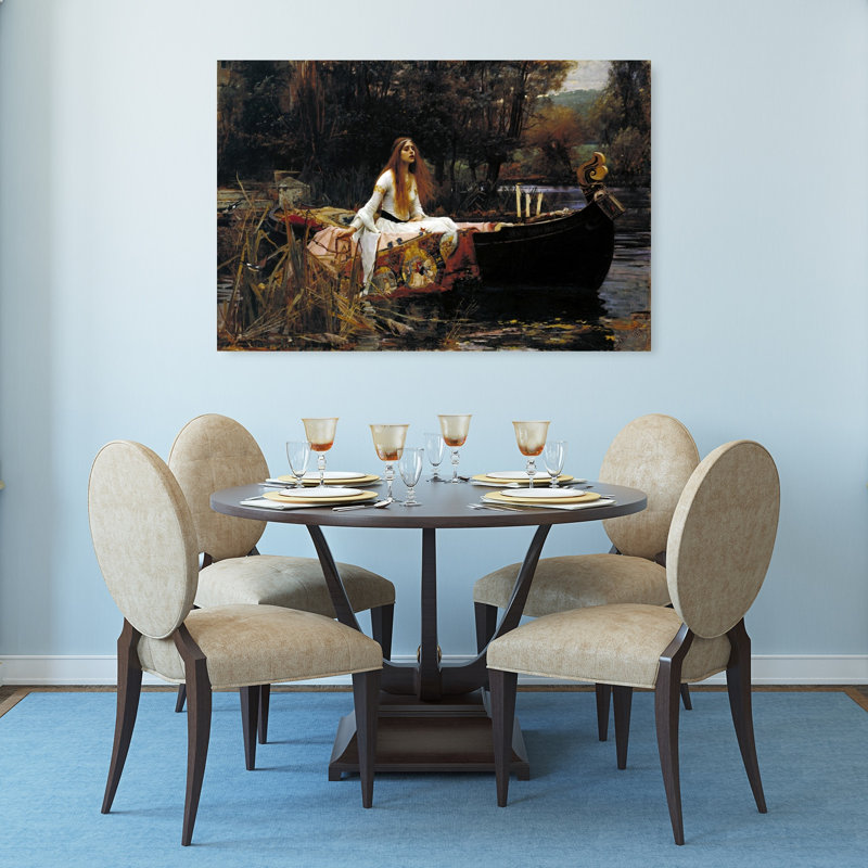 «The Lady Of Shalott», reproduction d'art classique sur toile, 32" H x 48" W