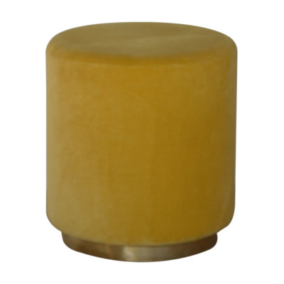 Aileen 49cm Wide Tufted Round Solid Colour Standard Ottoman
