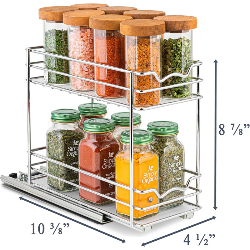 Rangement à 2 niveaux pour épices, canettes - Usage intensif, H 8,875 po x l 4,5 po x P 10,375 po
