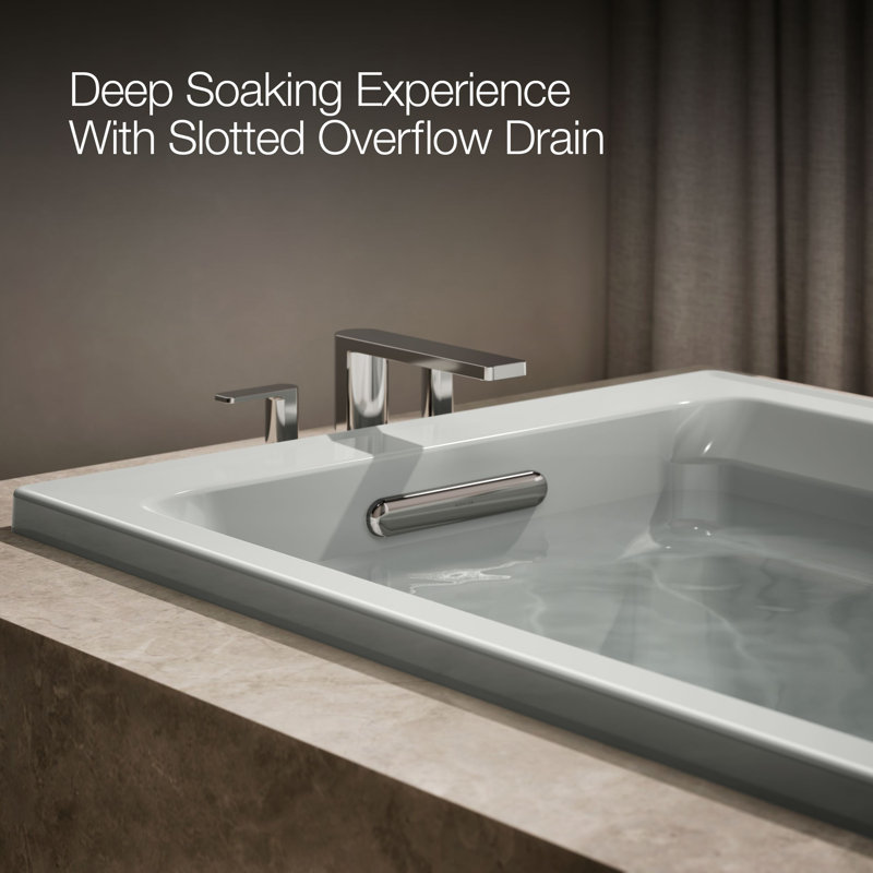Archer® 72" x 36" Drop  in Air Bathtub, Ice Grey