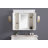 W H Surface Framed Medicine Cabinet with Mirror and Fixed Shelves-812077194-864464994
