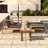 Acacia Wood Outdoor Lounge Set-2057971067