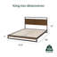 Lit plateforme bas en bambou et en métal de 37 po Daniel-701285185-753804251