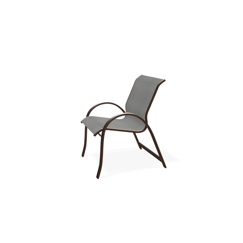 Fauteuil de salle à manger empilable Hiraku, Lime 38D Sunbrella®, Kona