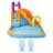 9.5' x 14.6' Inflatable Water Slide with Air Blower