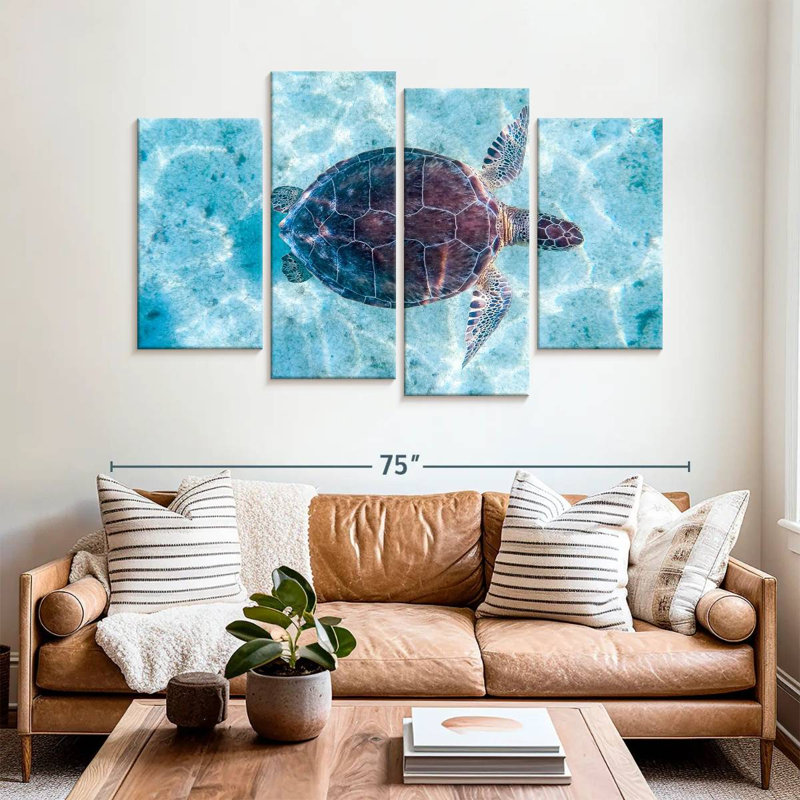 Brampt Turtle Swimming, 42"H x 68"W