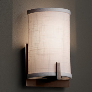 Favela LED Flush Mounted Sconce, Cream, Dark Bronze