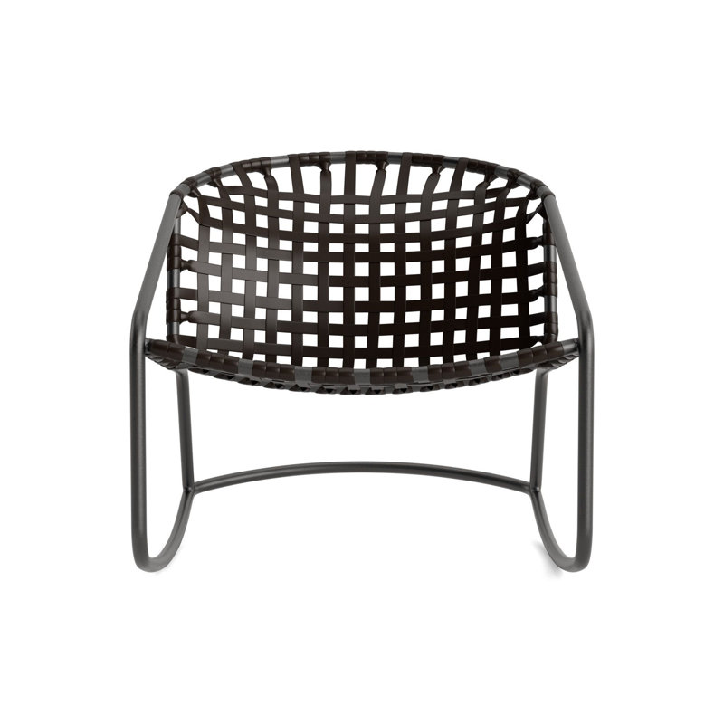 Kantan Outdoor Lounge Chair, Textured Pewter/Coffee
