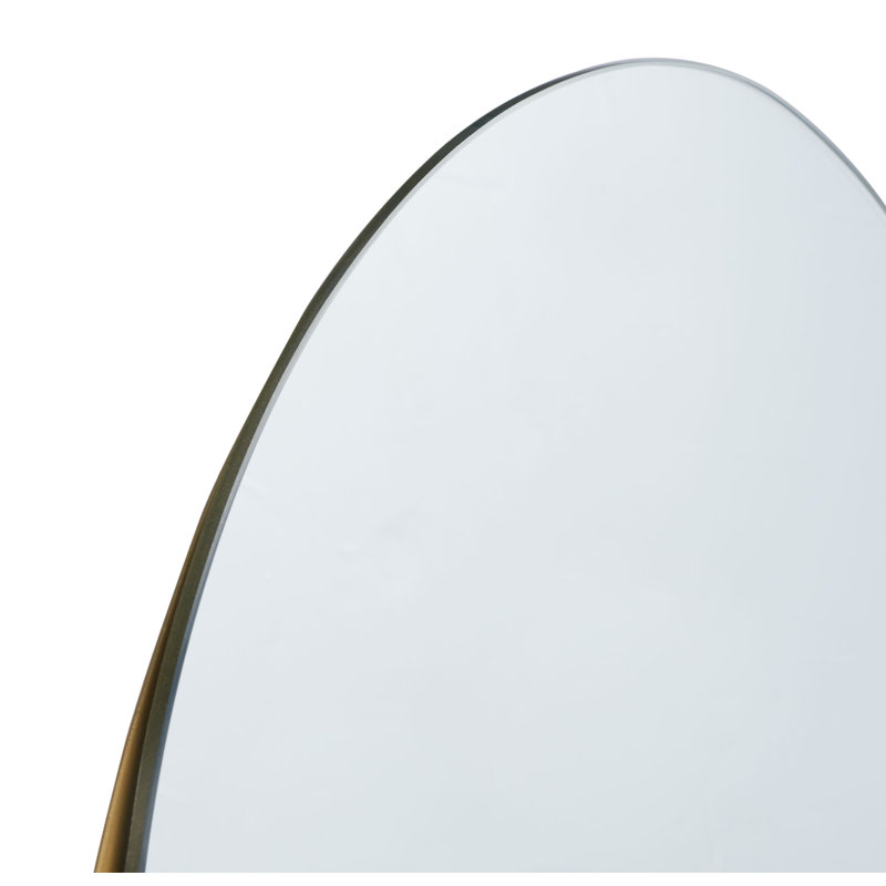 Purvis Metal Flat Wall Mirror with Shelves