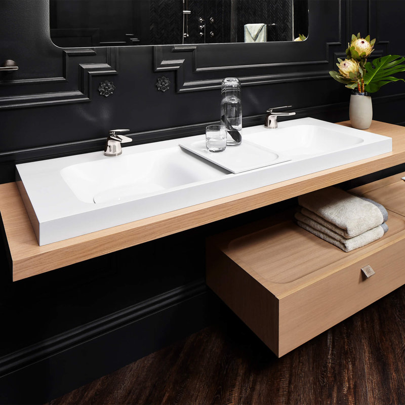 Modulus Monob Single Hole Bathroom Faucet, Platinum Nickel