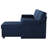 80" Corduroy Upholstered Sleeper Sofa with Storage Chaise & Pull-Out Bed-1956390693